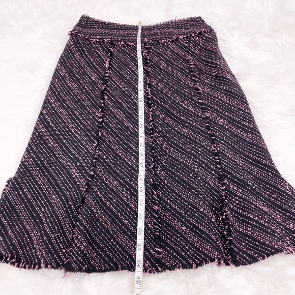 VINTAGE Vanity Fair Tweed Skirt Suit Pink And Black - Picture 13 of 16